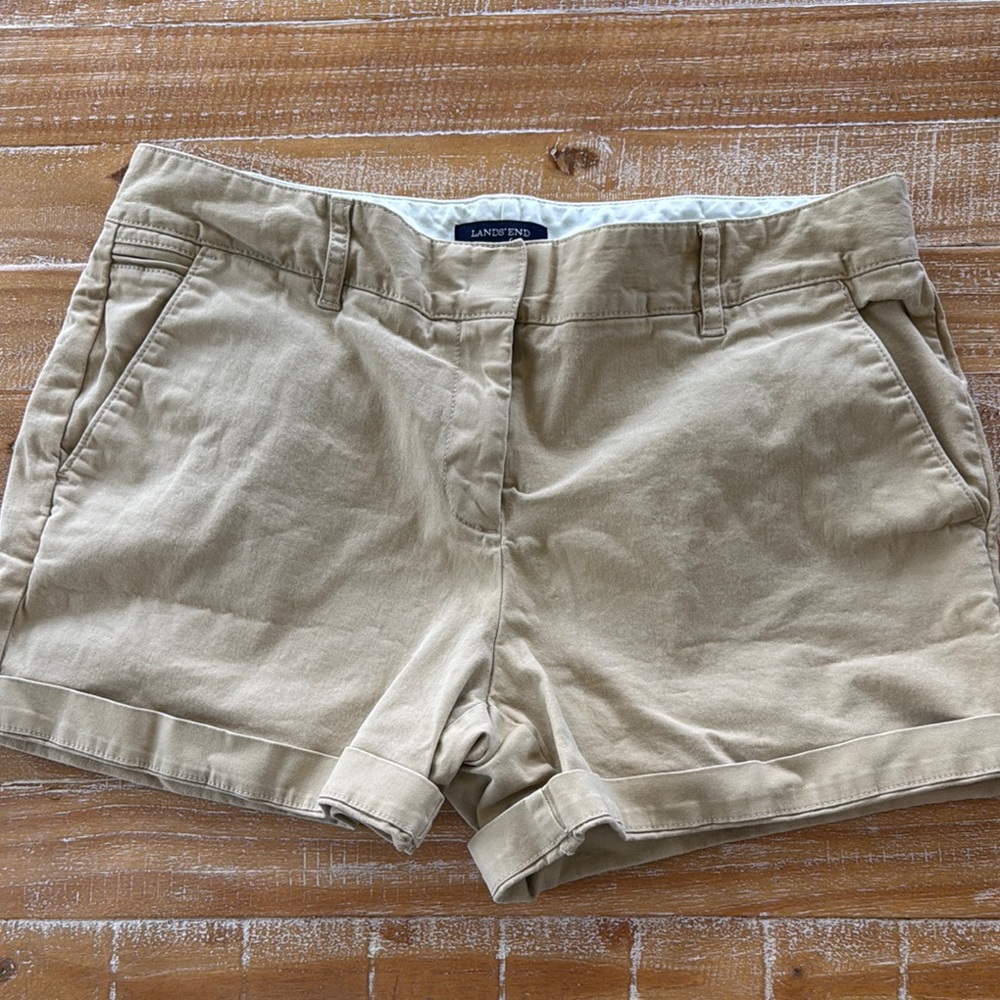 Lands' End Tan  Shorts Casual Cotton Blend